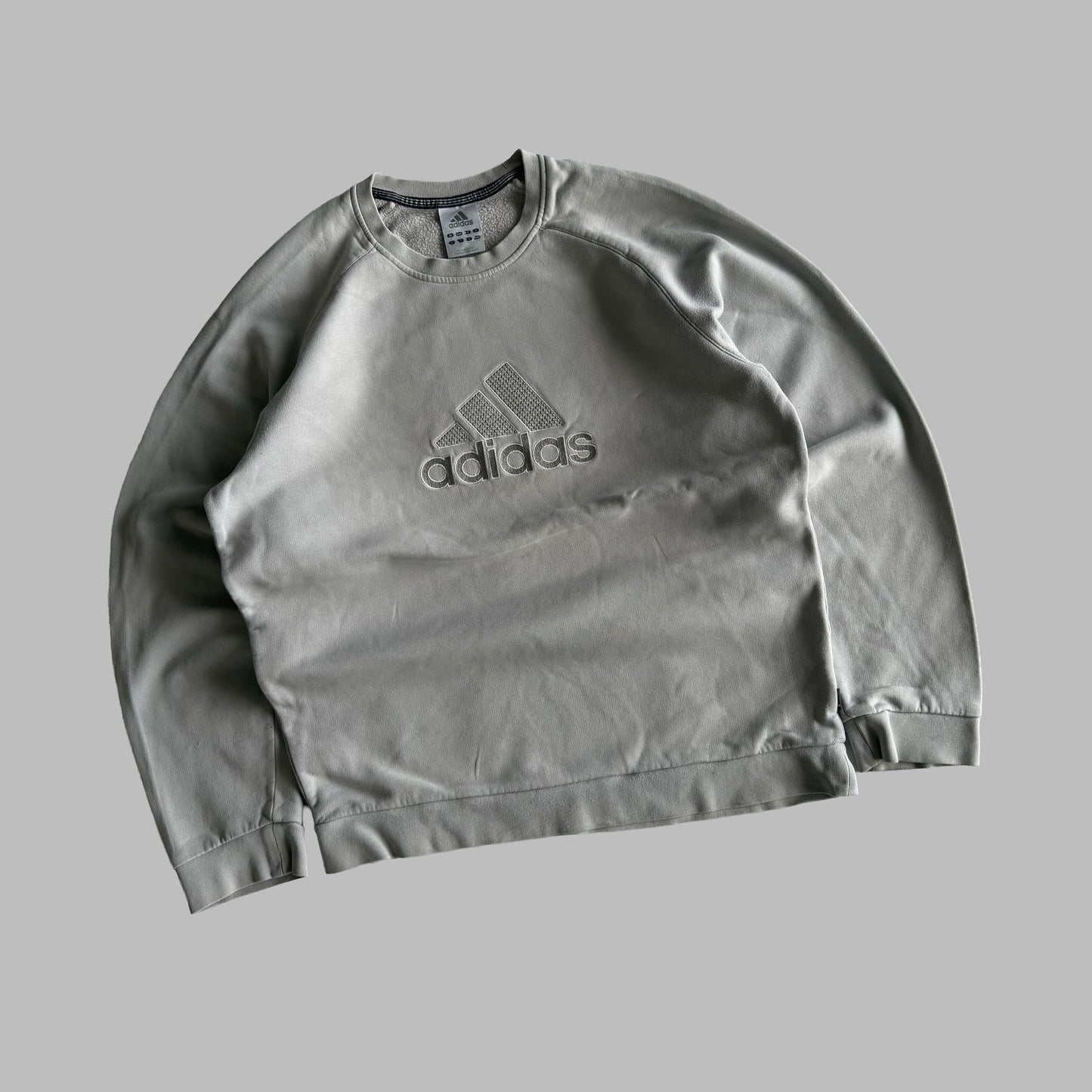 Y2K Adidas Embroidered Sweatshirt - L