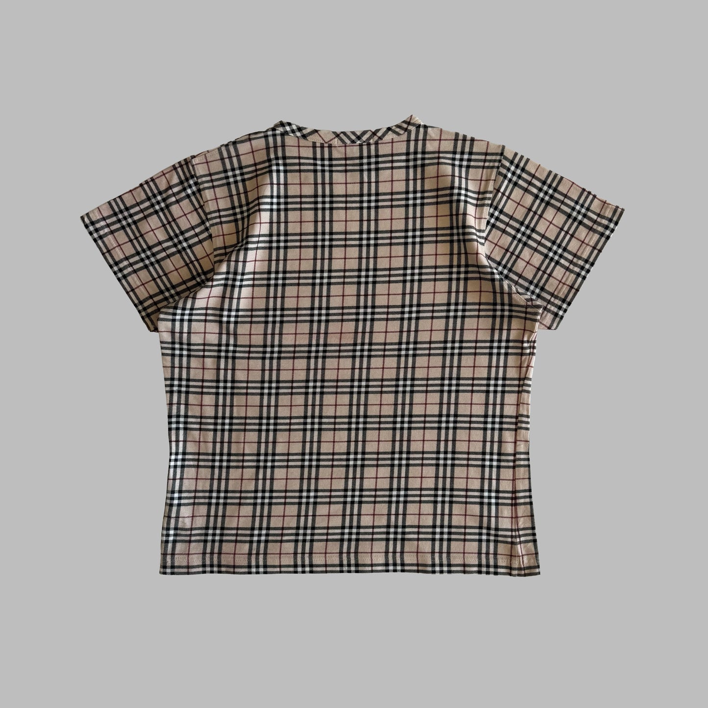 Y2K Burberry Blue Label Nova Check Tee - M
