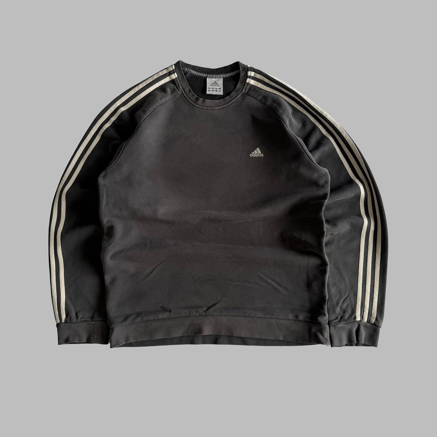 Y2K Adidas Three Striped Sweatshirt - L