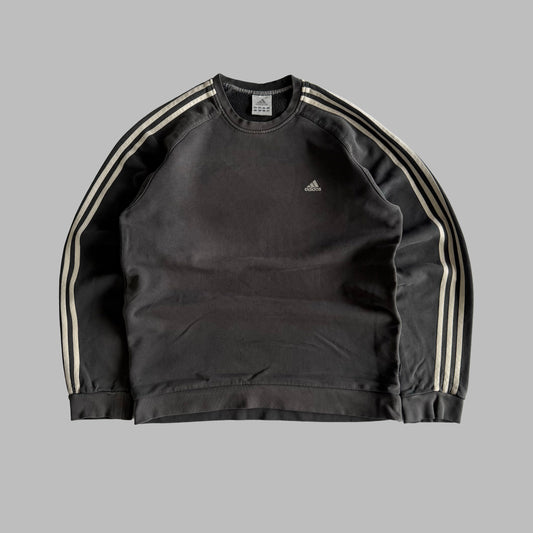 Y2K Adidas Three Striped Sweatshirt - L