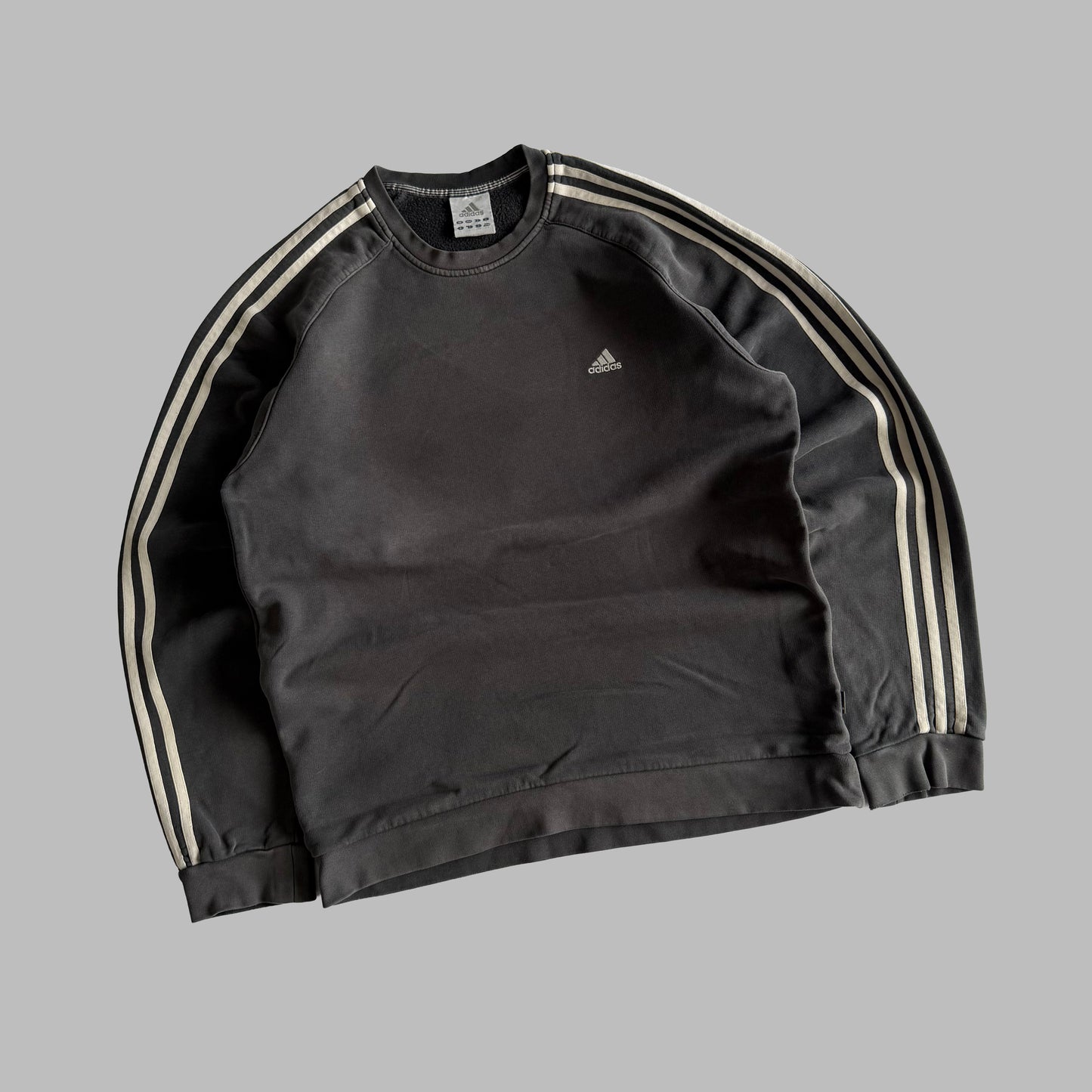 Y2K Adidas Three Striped Sweatshirt - L