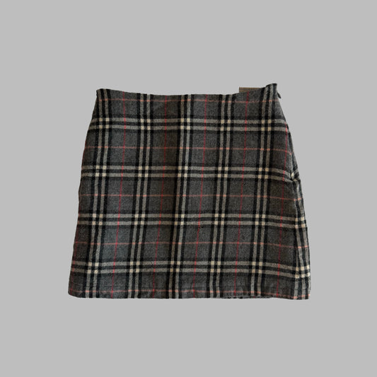 Y2K Burberry Blue Label Check Mini Skirt - 23"