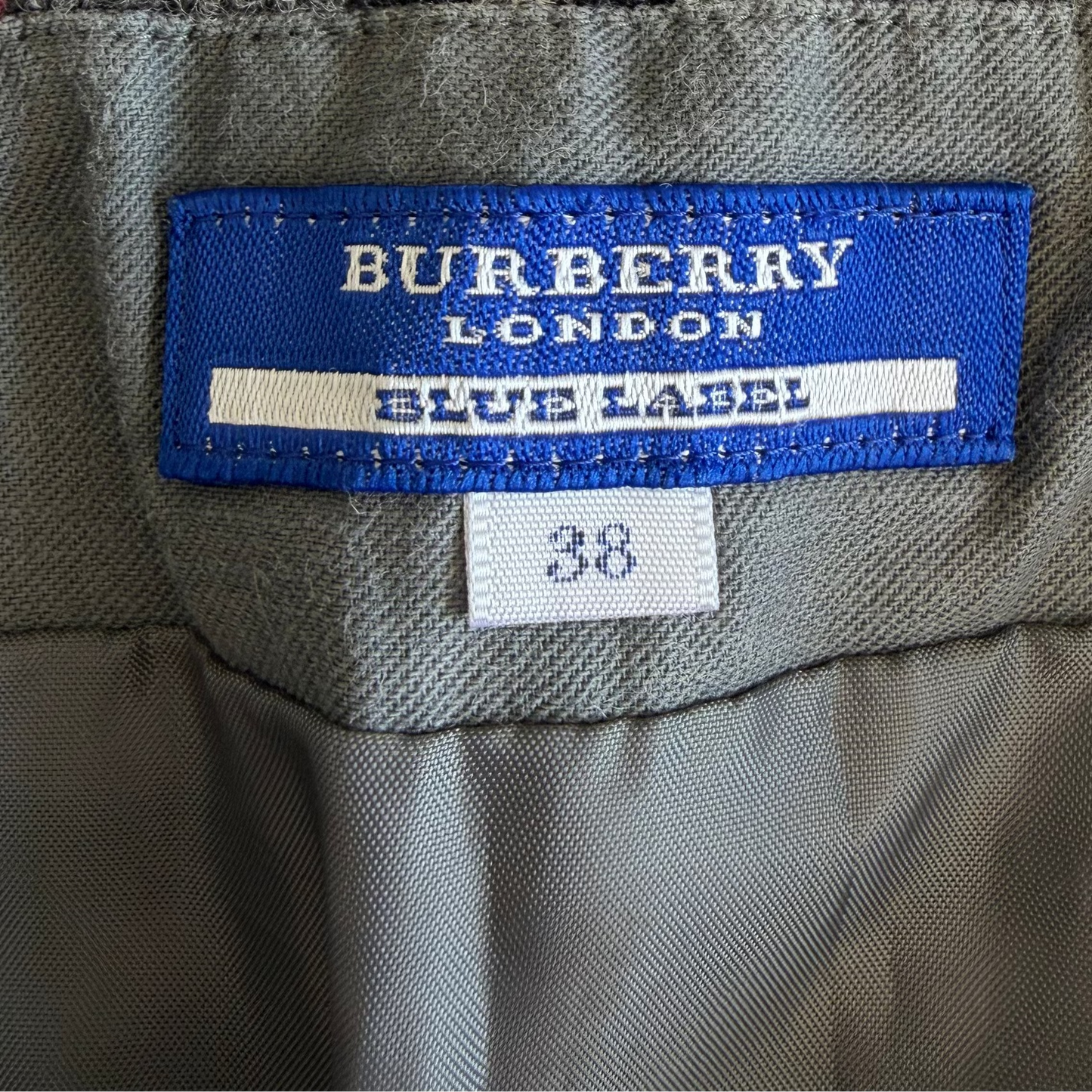 Y2K Burberry Blue Label Check Mini Skirt - 23"