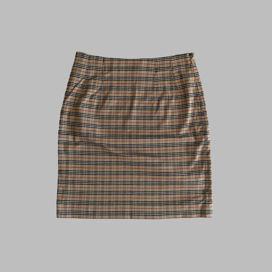 90s Burberry Nova Check Pencil Midi Skirt - 26"