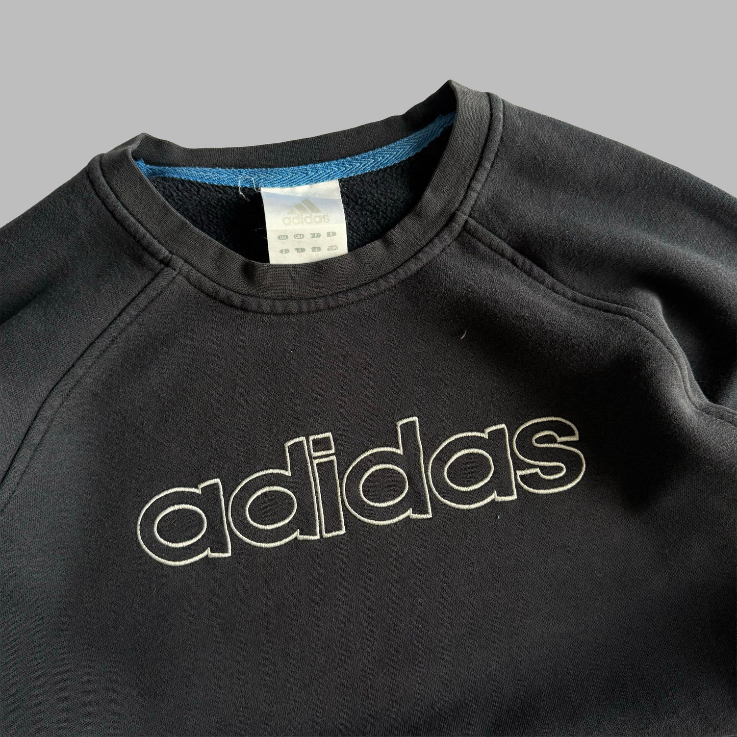 Y2K Adidas three Striped Sweatshirt - M