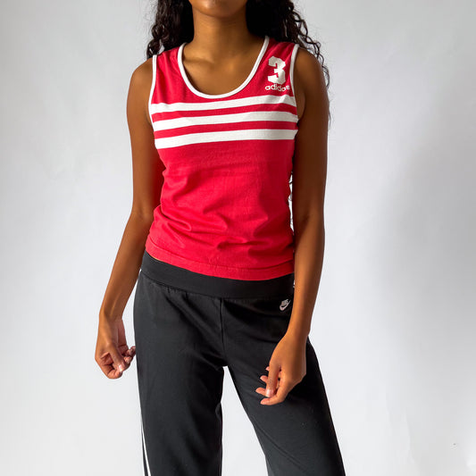 Y2K Adidas Three Stripe Tank - M