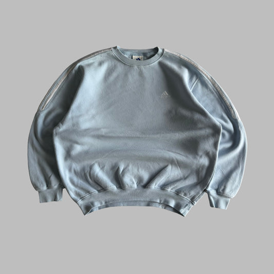 90s Adidas Three Striped Sweatshirt - L
