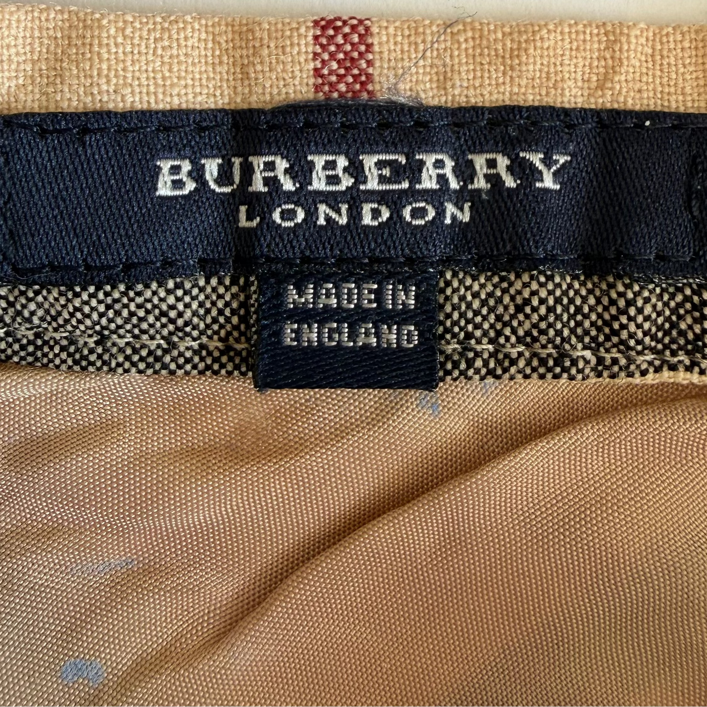 Y2K Burberry Nova Check Midi Skirt - 26"