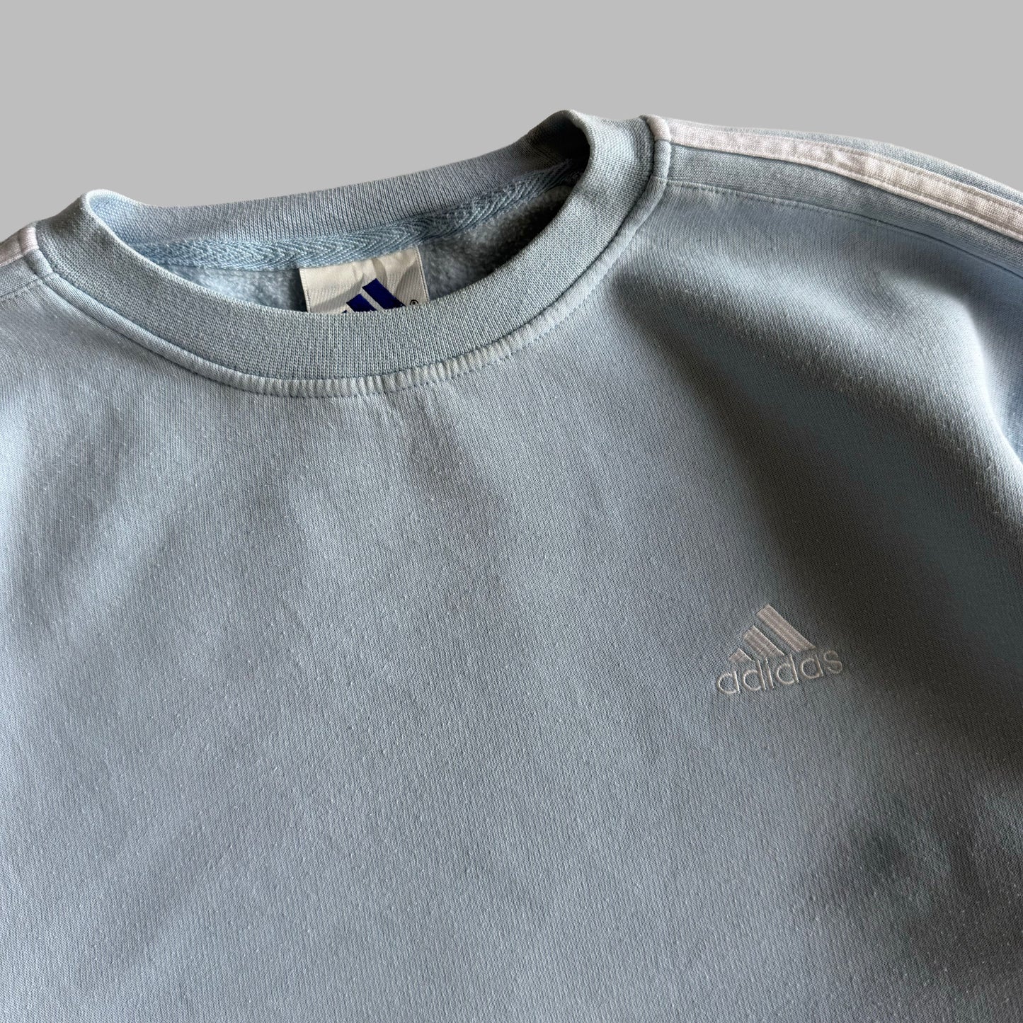 90s Adidas Three Striped Sweatshirt - L