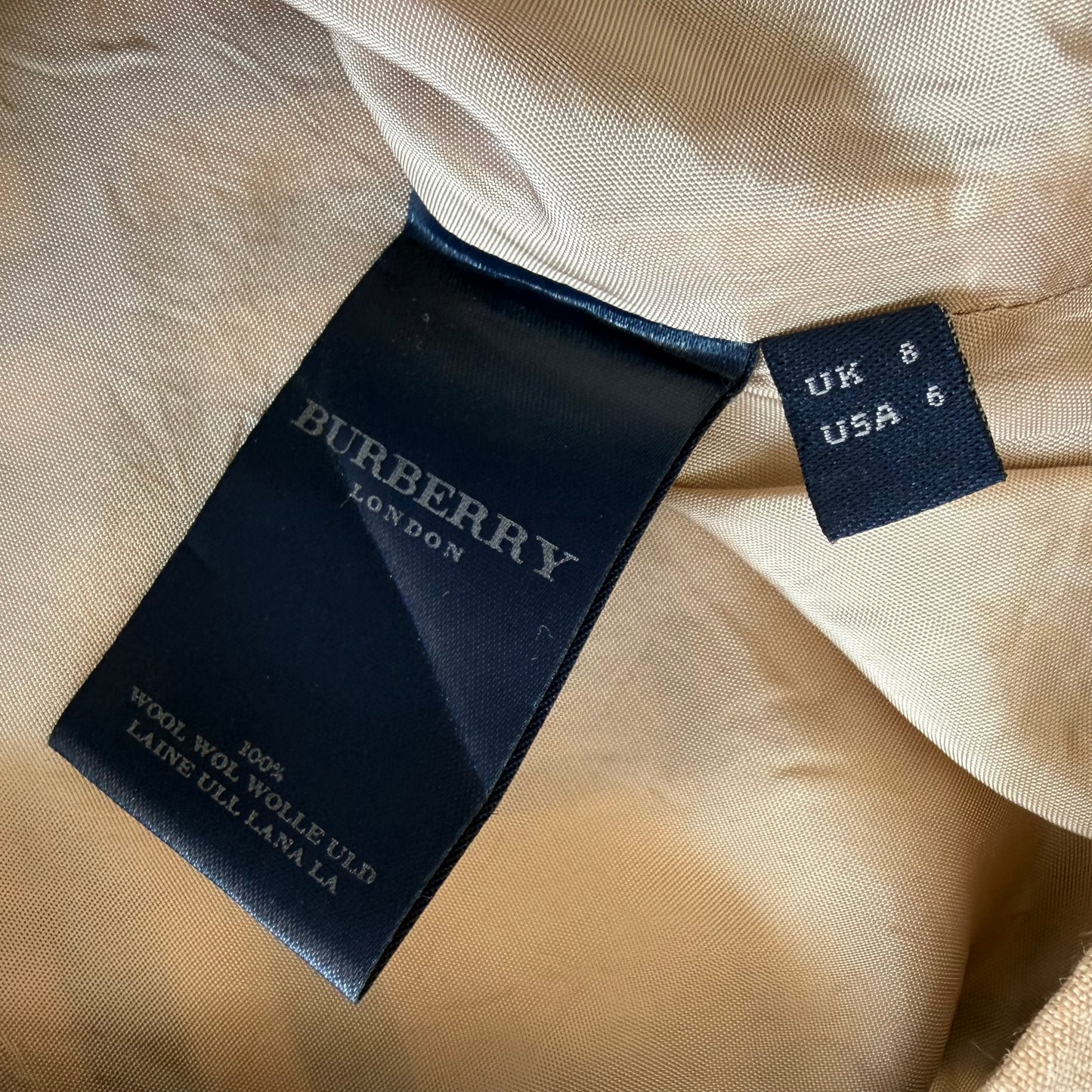 Y2K Burberry Nova Check Midi Skirt - 26"