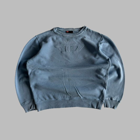 Y2K Diesel Embroidered Sweatshirt - M