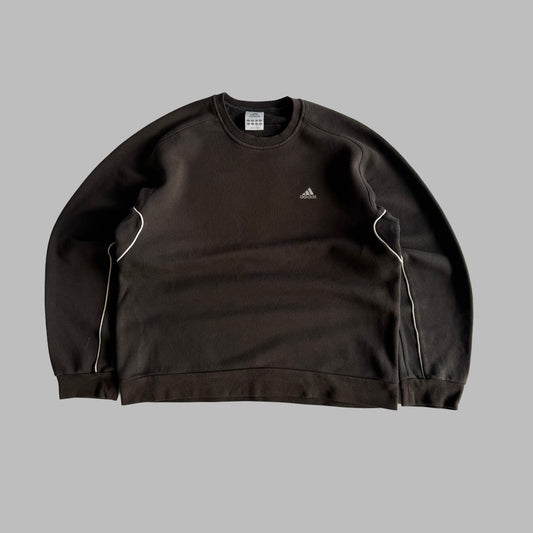 Y2K Adidas Striped Sweatshirt - M