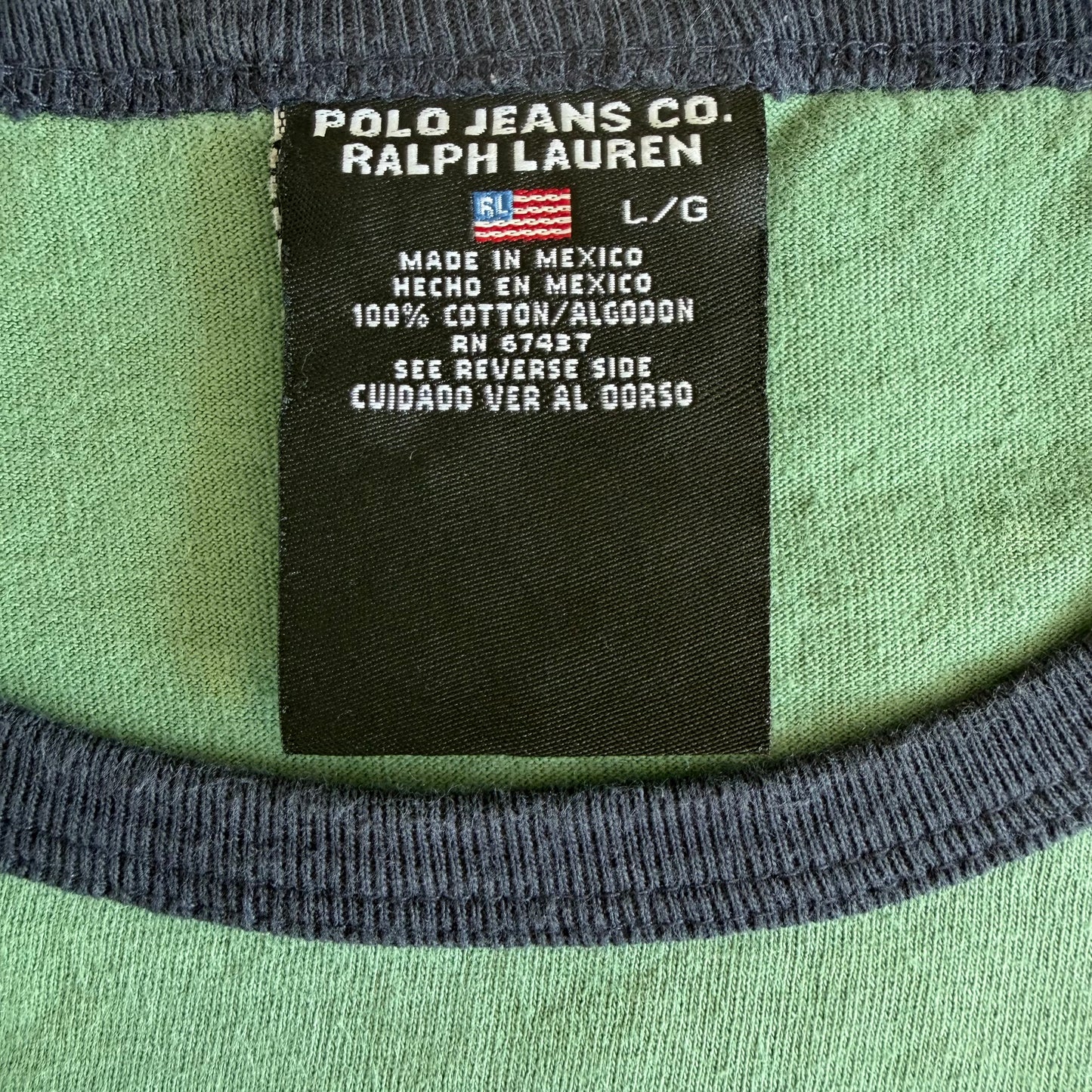 Y2K Polo Ralph Lauren Ringer Tee - L