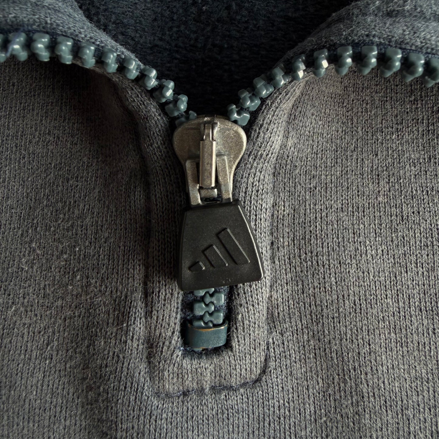 90s Adidas Striped Quarter Zip - S