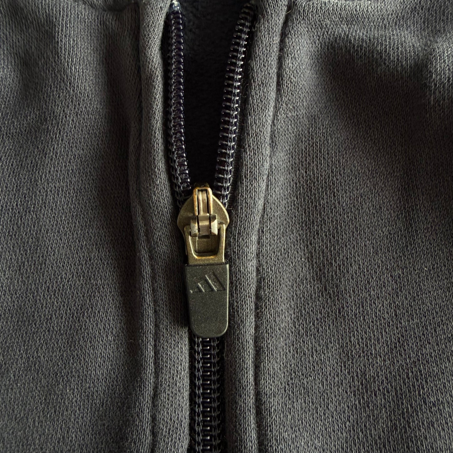 Y2K Adidas Three Stripe Lightweight Hoodie - L
