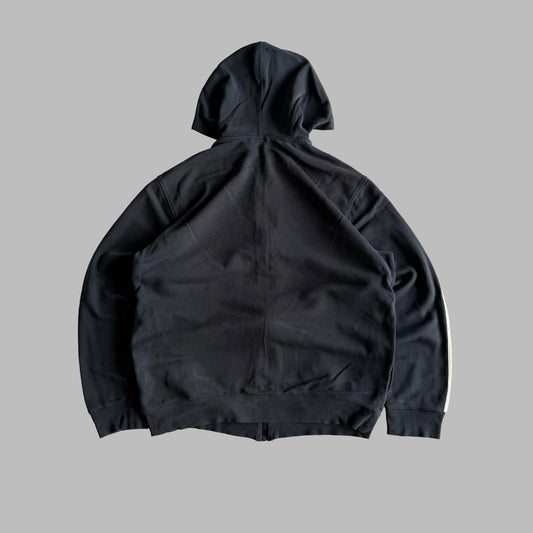 Y2K Adidas Three Stripe Lightweight Hoodie - L