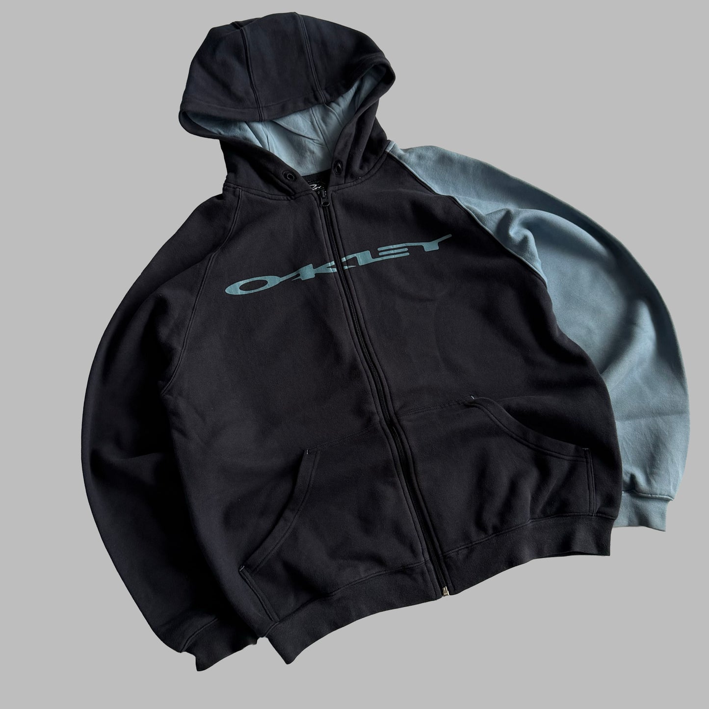 Y2K Oakley Spell Out Zipper Jacket - M