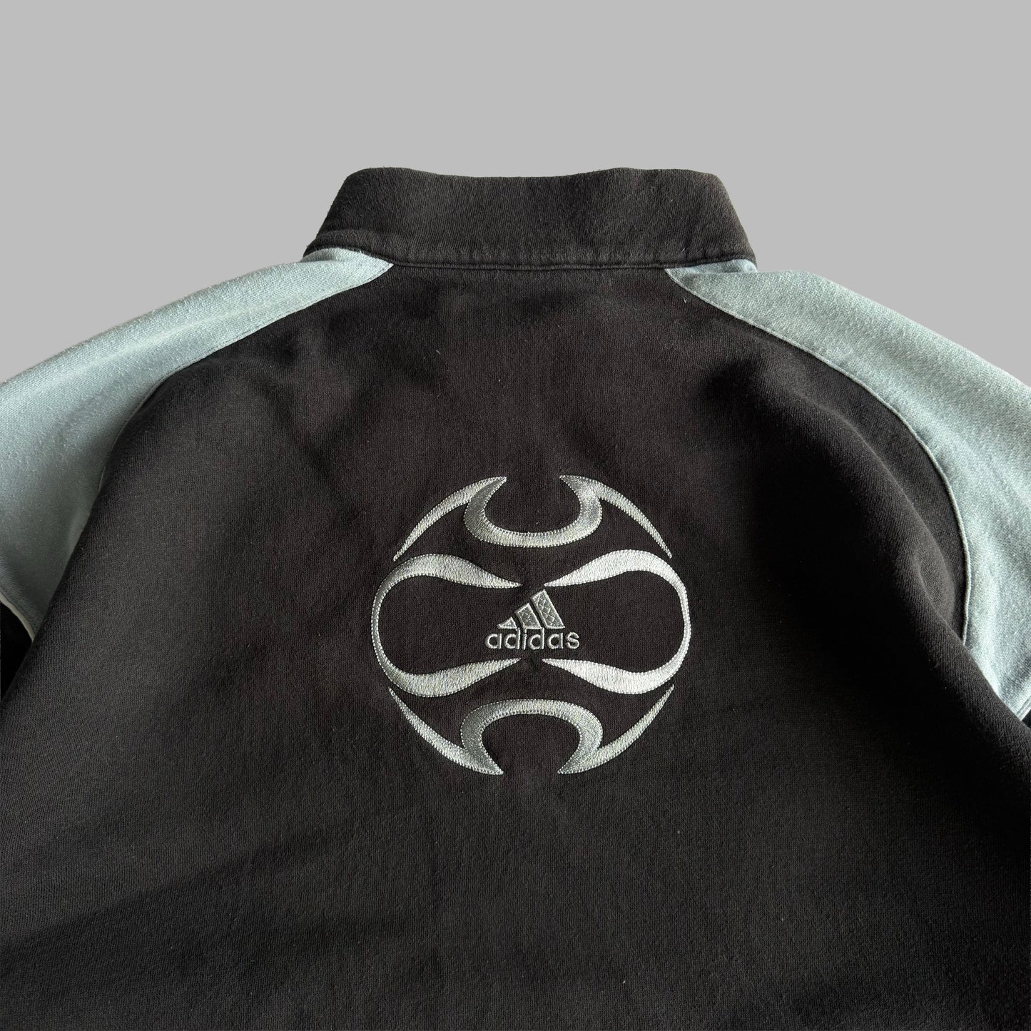 Y2K Adidas Panelled Quarter Zip - XL