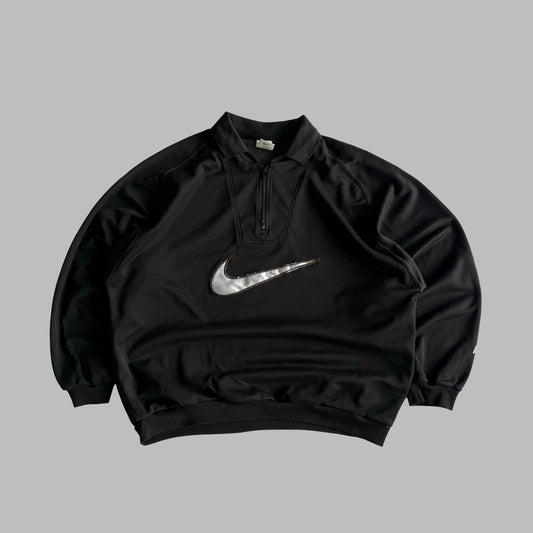90s Nike Centre Swoosh Quarter Zip - XL