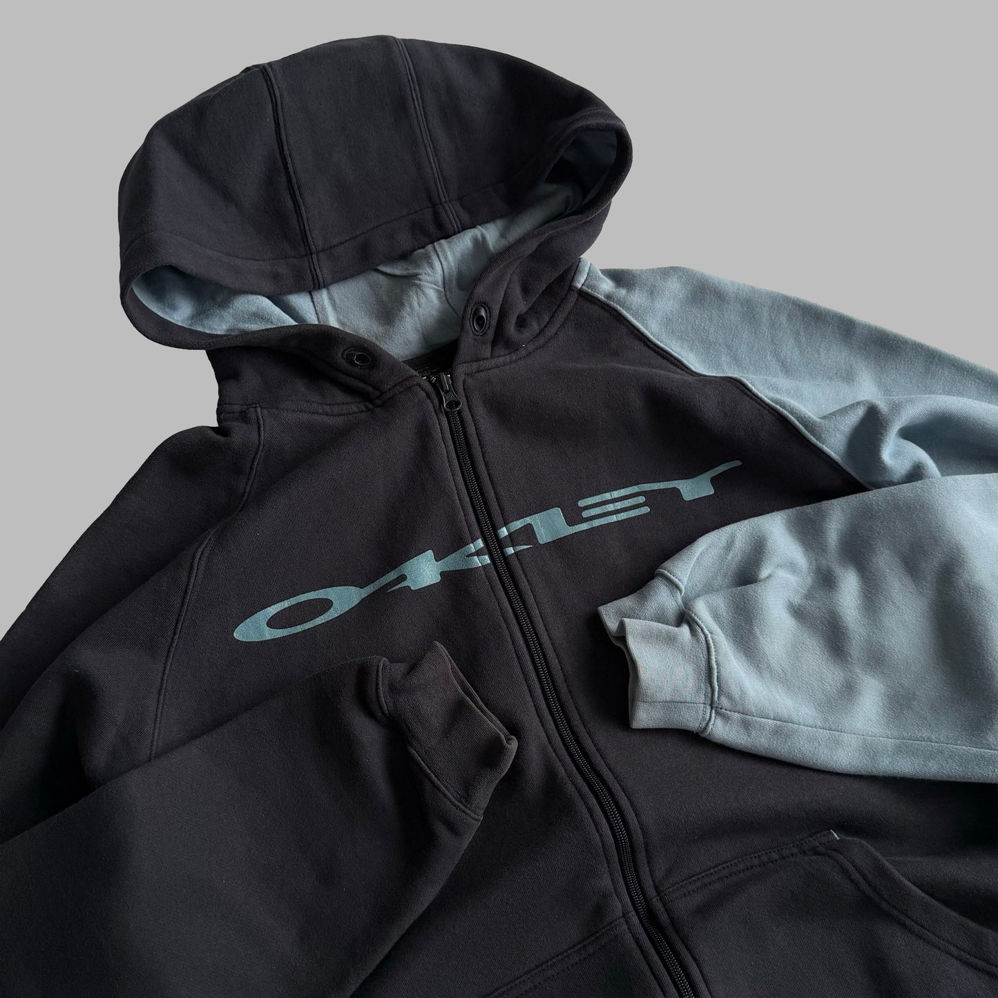Y2K Oakley Spell Out Zipper Jacket - M