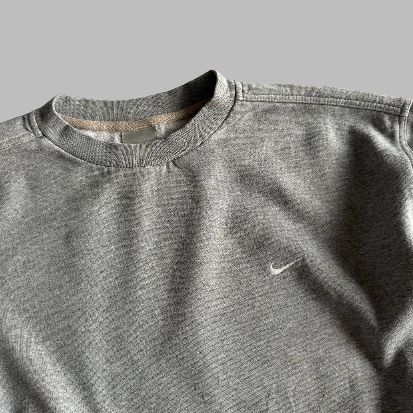 Y2K Nike Single Swoosh Panelled Sweatshirt - L