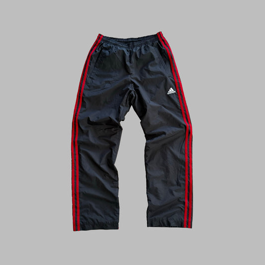 Y2K Adidas Three Stripe Straight Leg Track Pants - M
