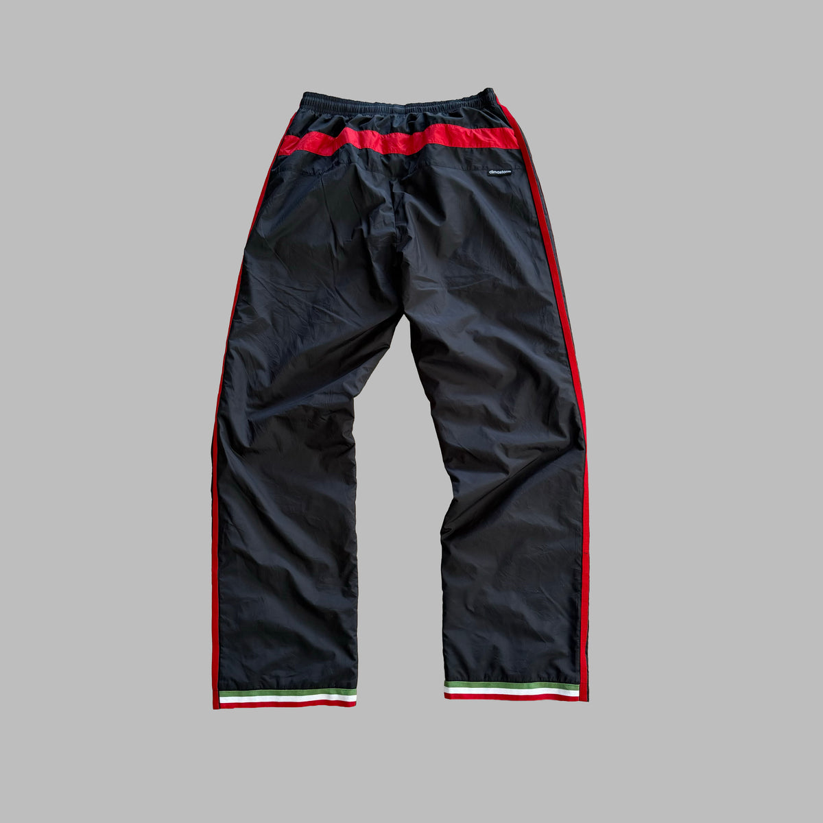 Y2K Adidas Three Stripe Straight Leg Track Pants - M