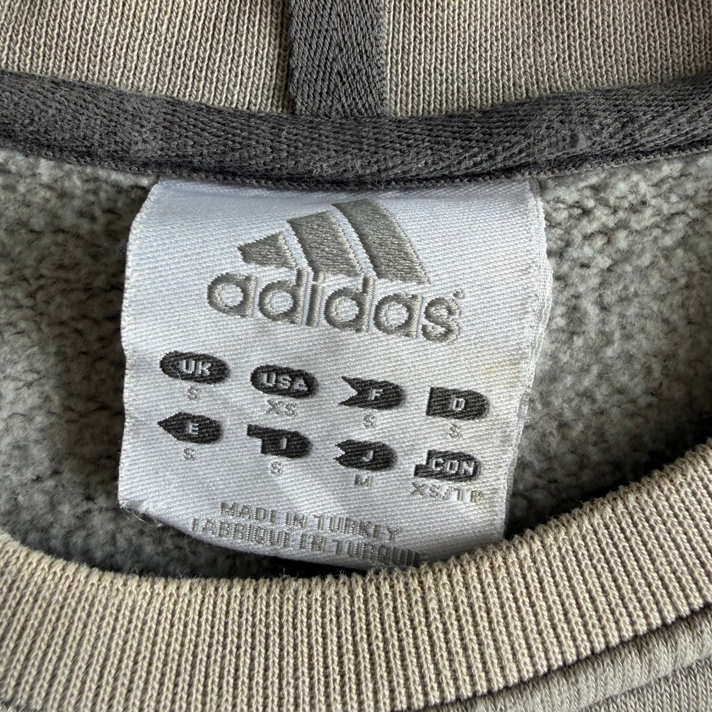 Y2K Adidas Embroidered Panelled Sweatshirt - S