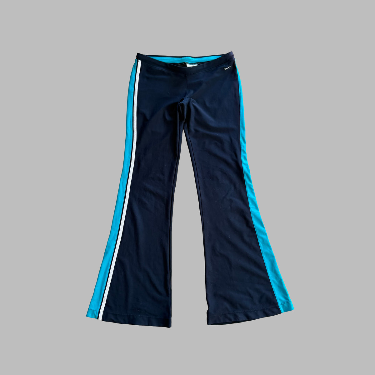 Y2K Nike Striped Flared Activewear Pants - S