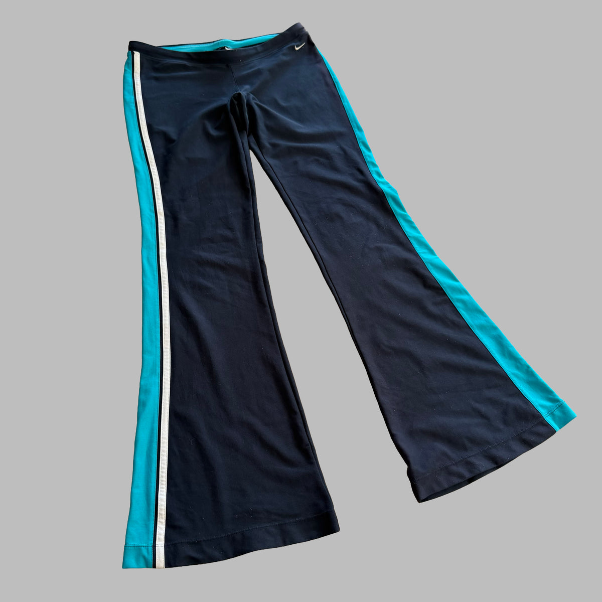 Y2K Nike Striped Flared Activewear Pants - S