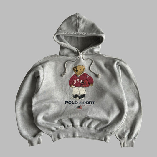 Y2K Ralph Lauren polo Bear Hoodie - M