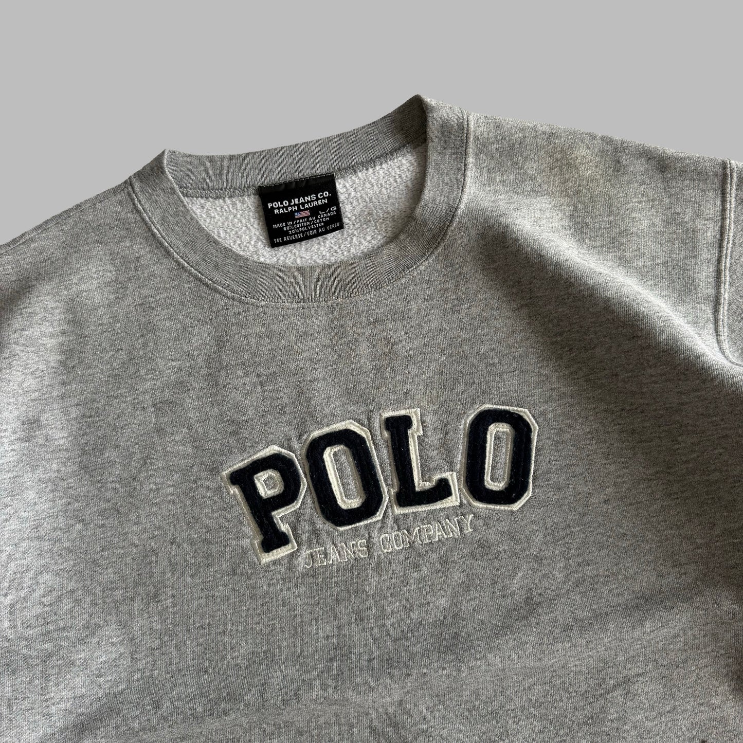 90s Polo Ralph Lauren Spell Out Sweatshirt - S