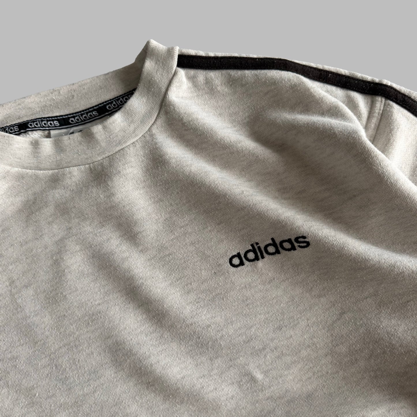 90s Adidas Three Stripe Sweatshirt - S
