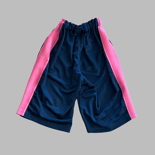 Y2K Adidas Striped Baggy Shorts - M