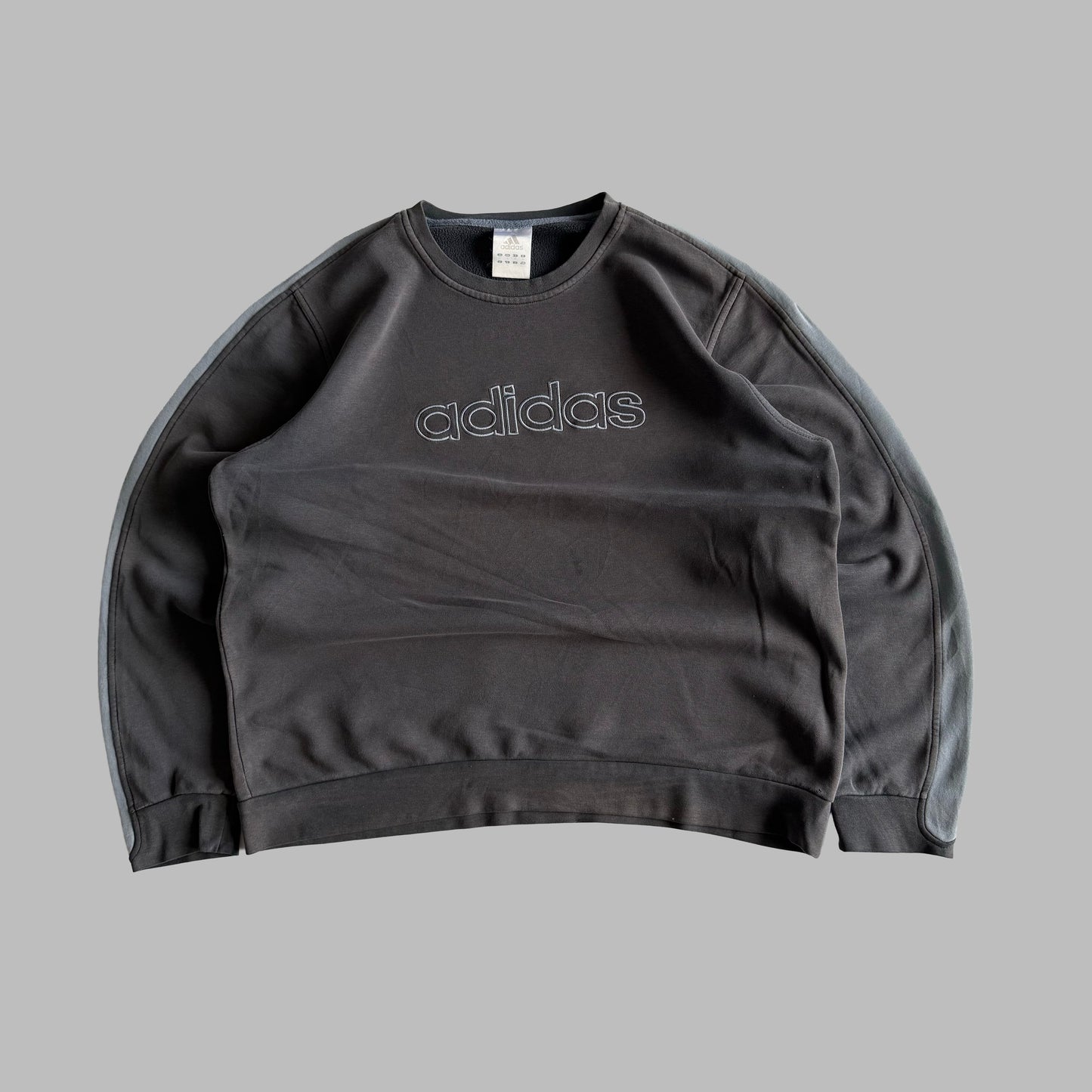 Y2K Adidas Spell Out Sweatshirt - XL