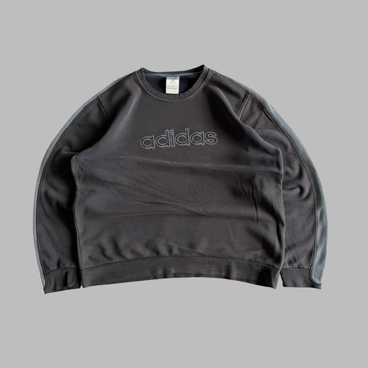 Y2K Adidas Spell Out Sweatshirt - XL