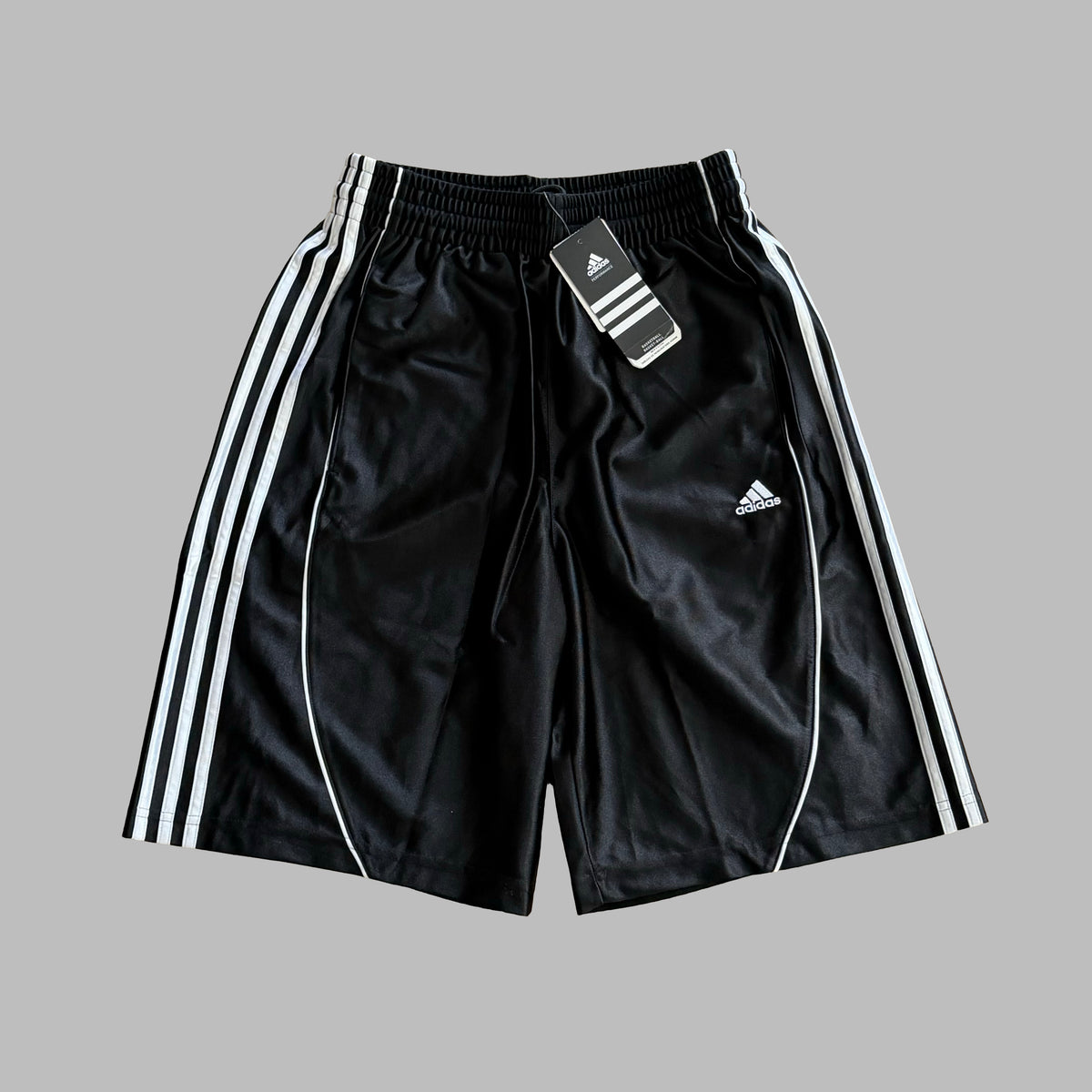 Y2K Adidas Three Stripe Basketball Shorts - S