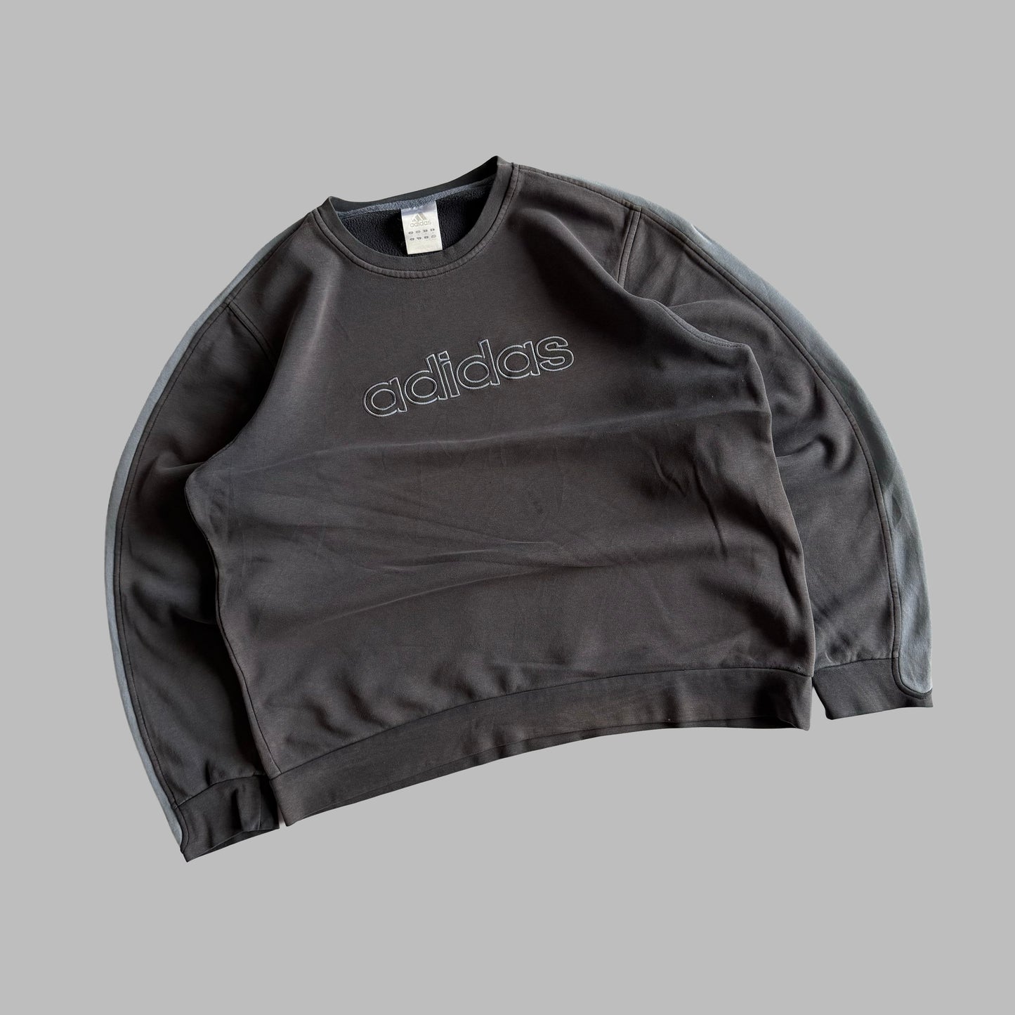 Y2K Adidas Spell Out Sweatshirt - XL