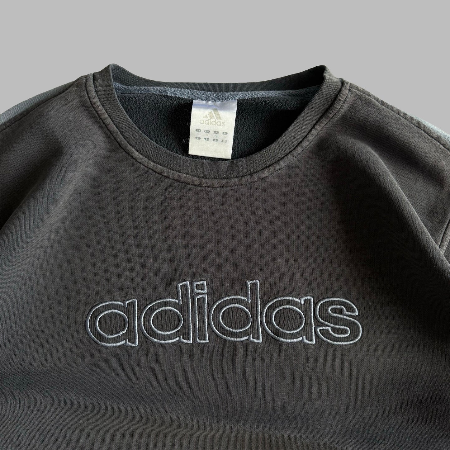 Y2K Adidas Spell Out Sweatshirt - XL