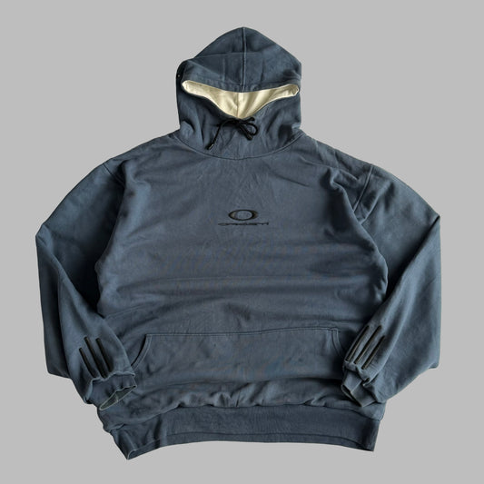 Y2K Oakley Software Heavyweight Mock Neck Hoodie - XXL