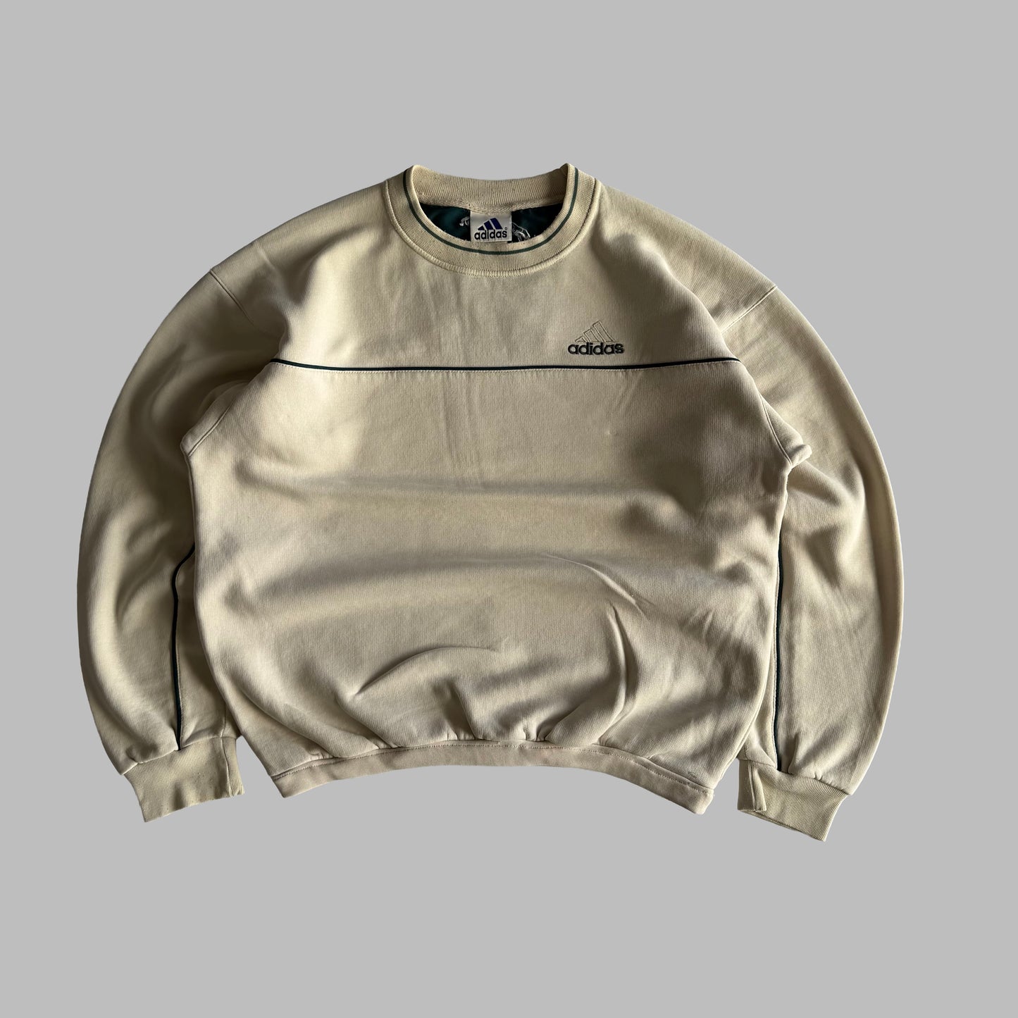 90s Adidas Striped Sweatshirt - S