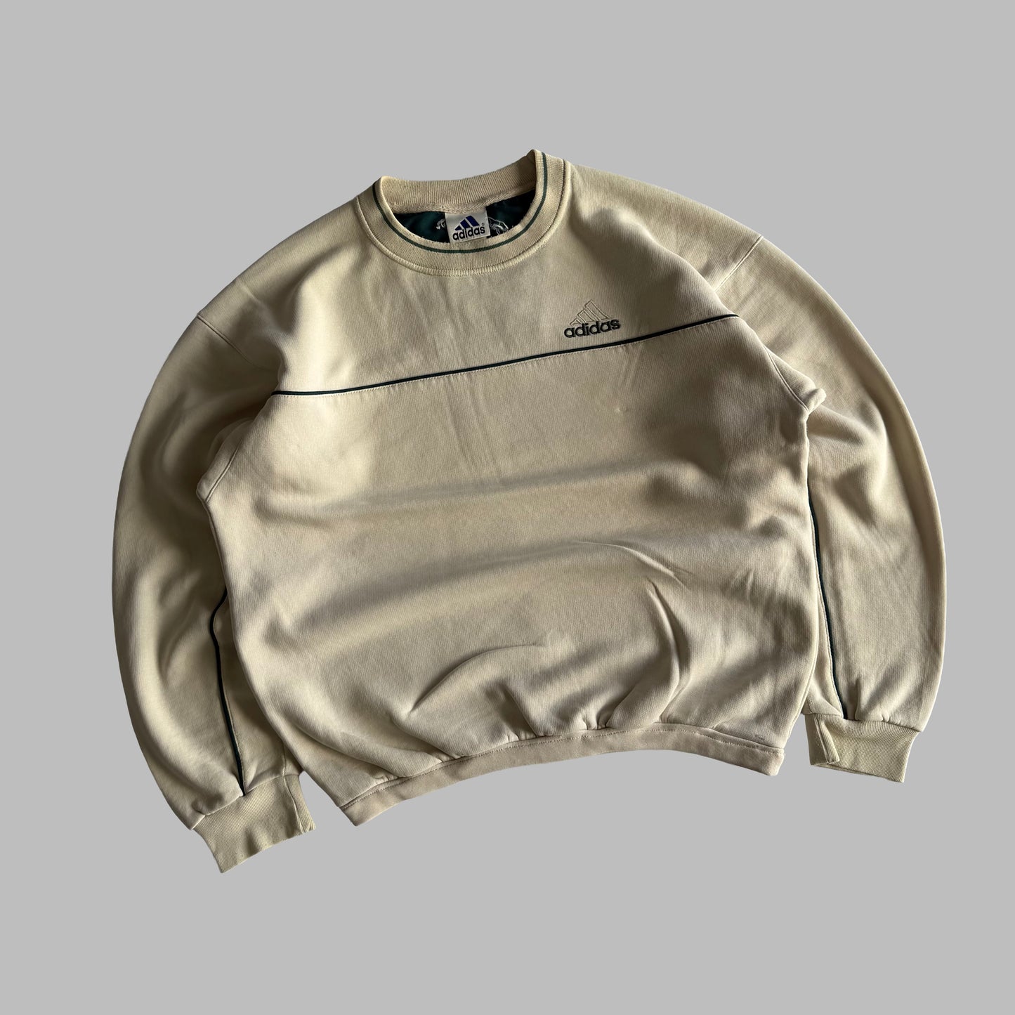 90s Adidas Striped Sweatshirt - S