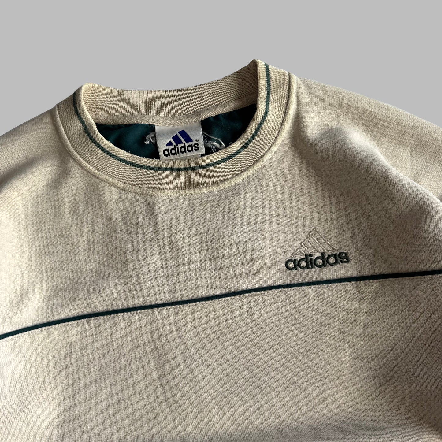 90s Adidas Striped Sweatshirt - S