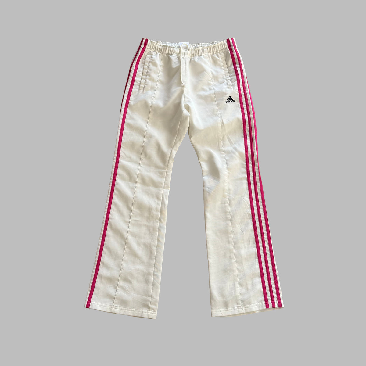Y2K Adidas Three Stripe Lightweight Track Pants - S
