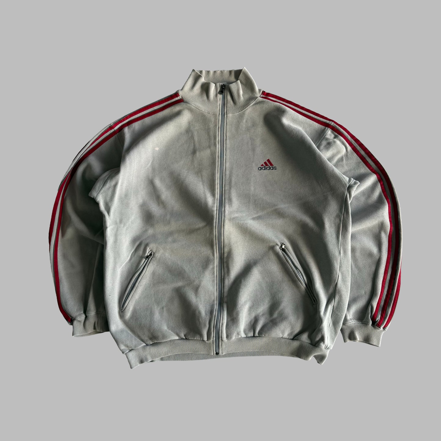 Y2K Adidas Three Striped Track Jacket - XL