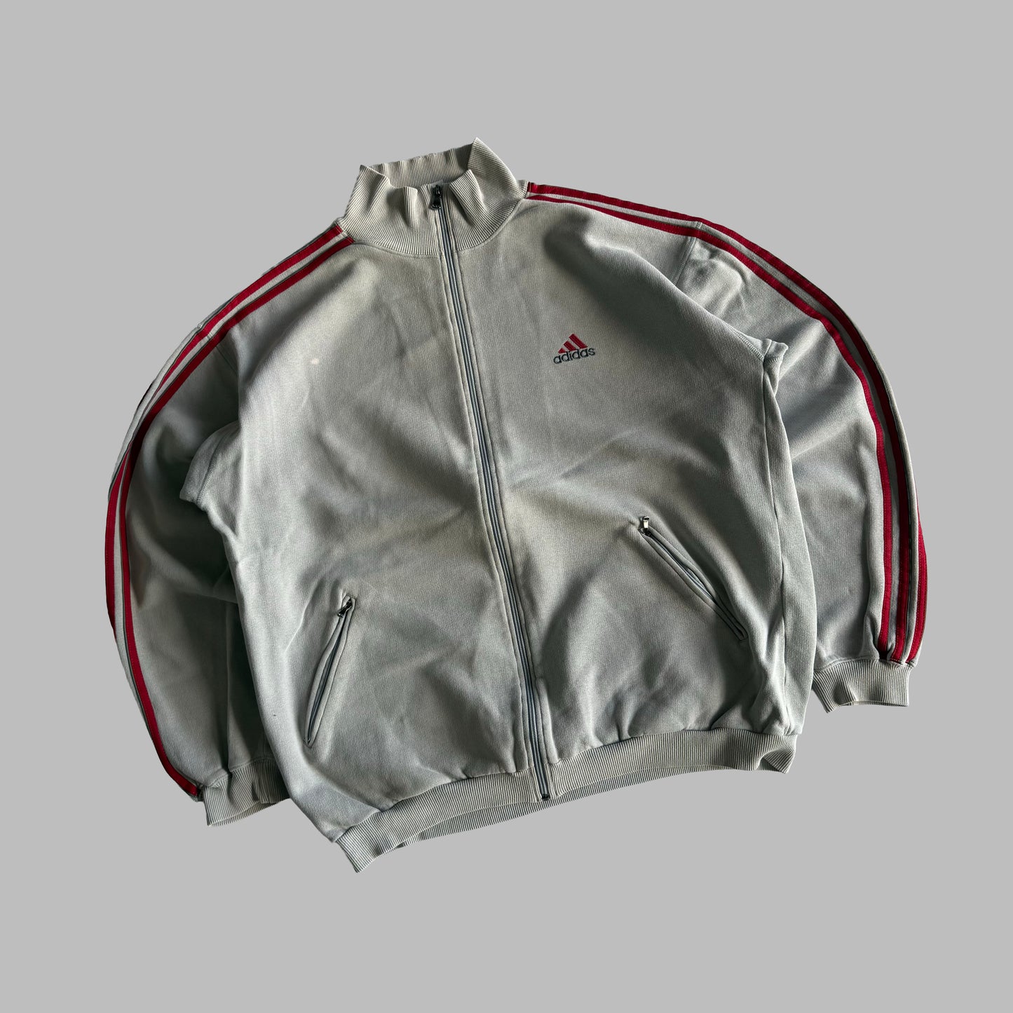 Y2K Adidas Three Striped Track Jacket - XL