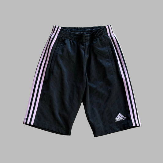 Y2K Adidas Three Stripe Baggy Shorts - S
