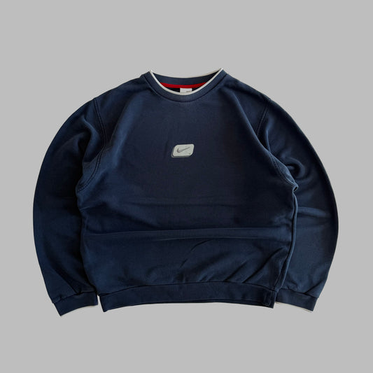 Y2K Nike Centre Swoosh Sweatshirt - M