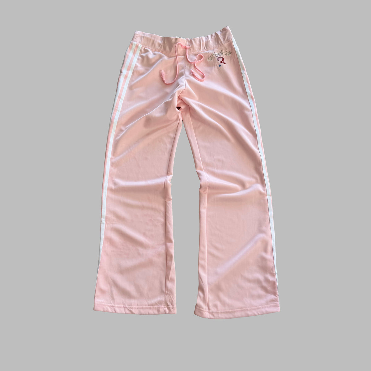 Y2K Adidas Spell Out Wide Leg Activewear Pants - S