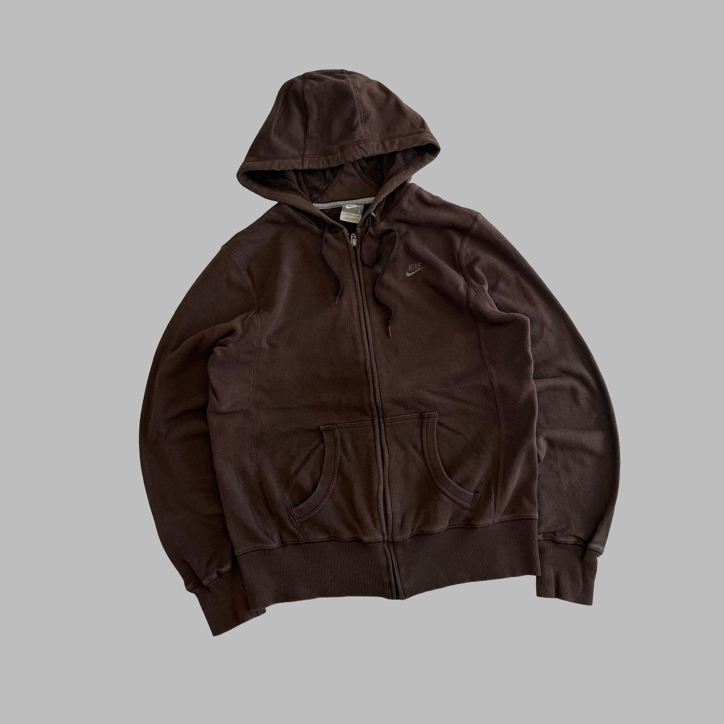 Y2K Nike Panelled Hoodie - L